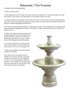 Balustrade 2 Tier Fountain Instructions